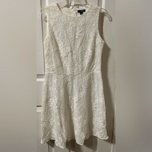 Chaps Women’s Size 8 White Lace Lined Dress Graduation Wedding Coquette Girl